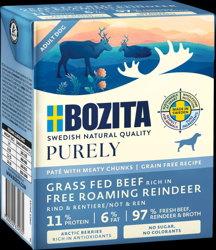 BOZITA Hunde-Nassfutter Purely Paté Adult Rentier